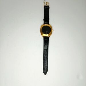 Black & Gold Mishali Tech Watch Genuine Leather Water Resistant Stainless Steel